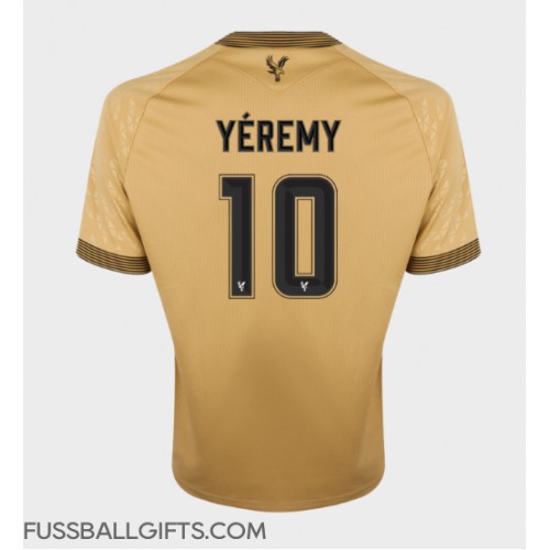 Crystal Palace Yeremy Pino #10 Fußballbekleidung Auswärtstrikot 2025-26 Kurzarm